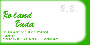 roland buda business card